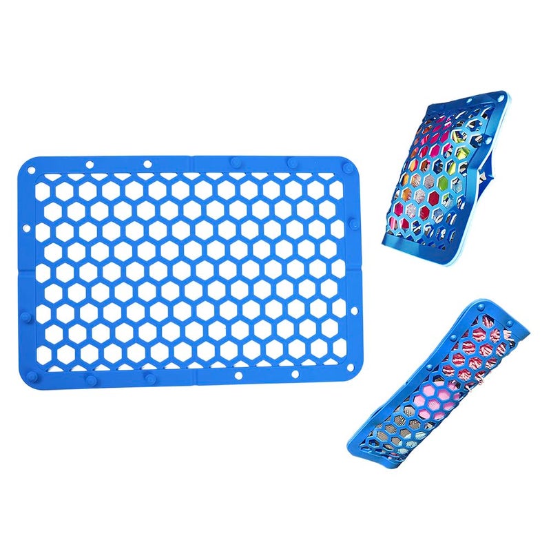 REVEX Silicone Dishwasher Bag,Dishwasher Basket for Baby Items,Baby Bottle Dishwasher Baskets with Adjustable Sizing for Small Parts,Nipples,Pacifiers and Toy Accessories.(Blue),11.8" x 7.9" - Image 1